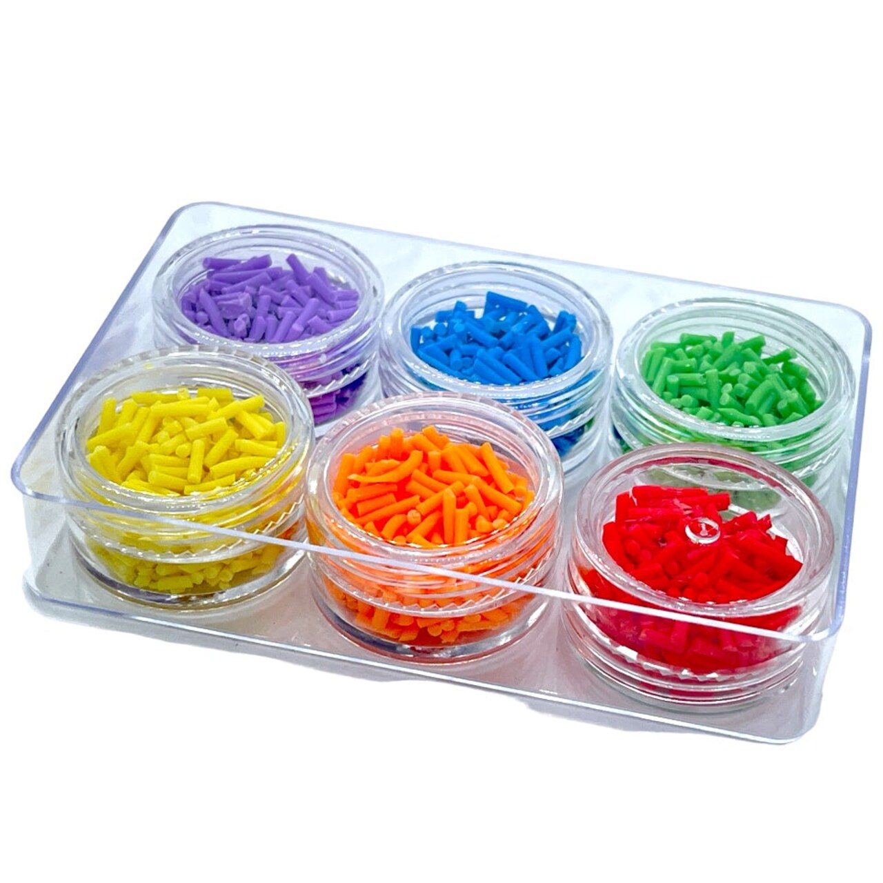 Rainbow Sprinkles Combo Set of Polymer Clay Pieces for Epoxy and UV Resin Art